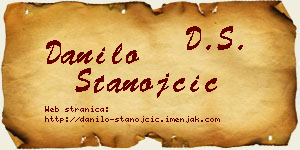 Danilo Stanojčić vizit kartica